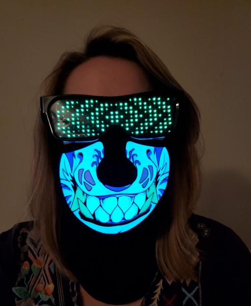 Sound Reactive Tiger LED Glow Mask picture