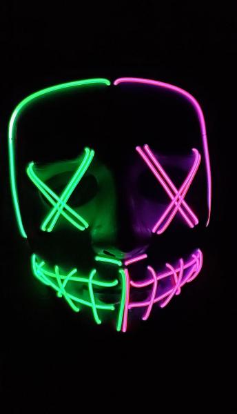 Double Color Neon Glow Mask