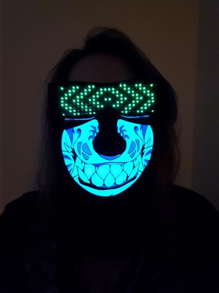 Sound Reactive Tiger LED Glow Mask