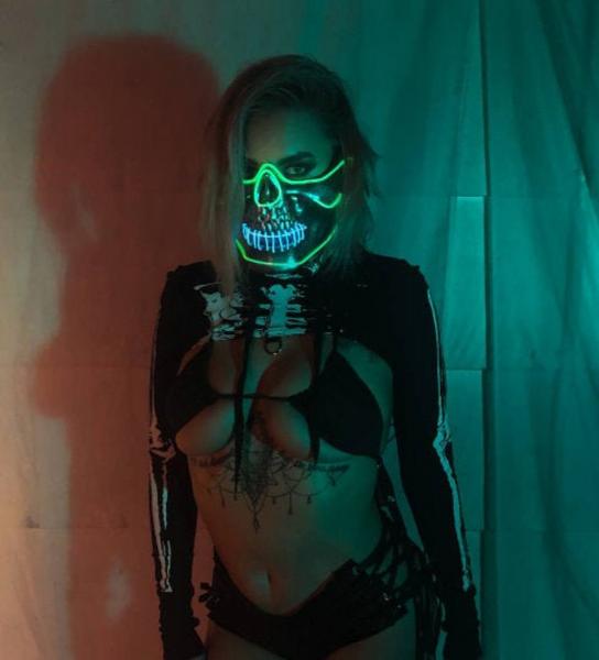 Neon Skull Glow Mask picture