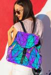 Holographic Geometric Color Changing Large Backpack