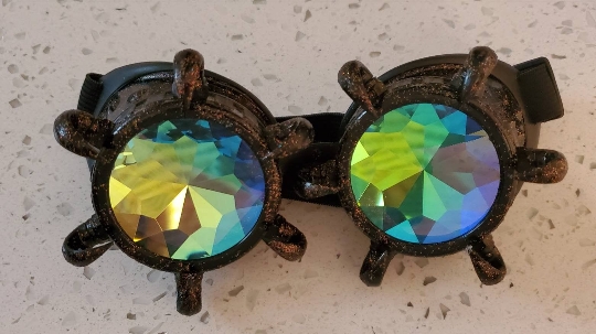 Sparkling Rave Claw Kaleidoscope Goggles picture