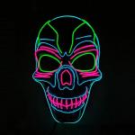 Rainbow Glow Rave Skull