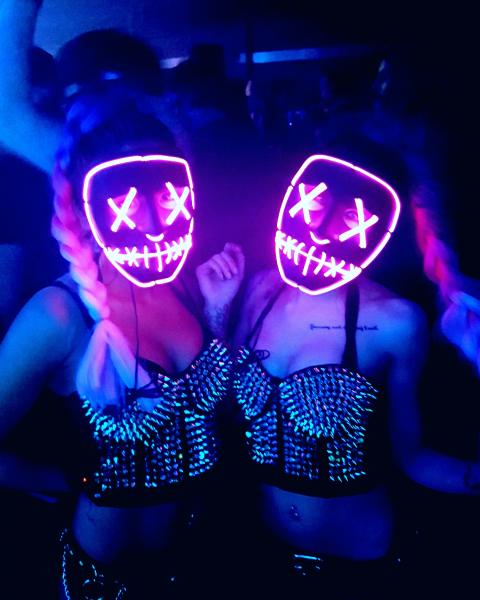 Stitch Neon Glow Face Mask picture