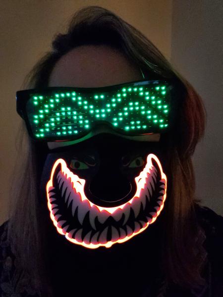 Sound Reactive Gremlin LED Glow Mask picture