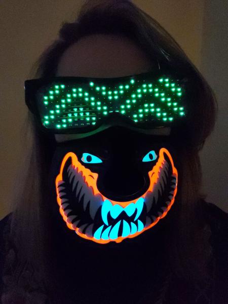Sound Reactive Gremlin LED Glow Mask picture