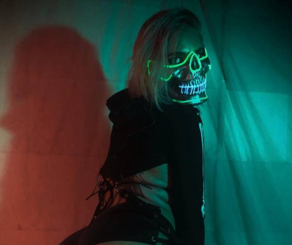 Neon Skull Glow Mask picture
