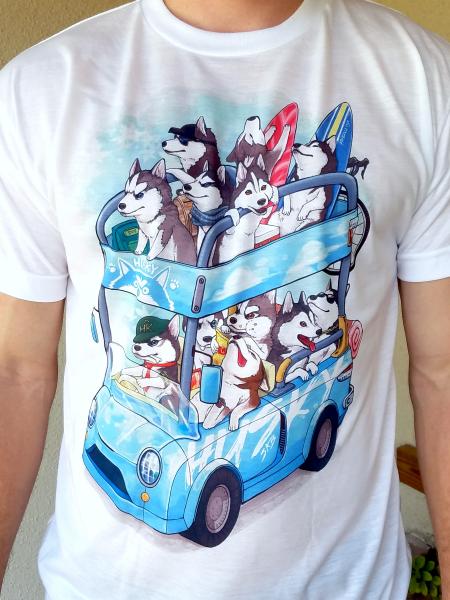 Husky Bus, Sketchbook Series T-shirt picture