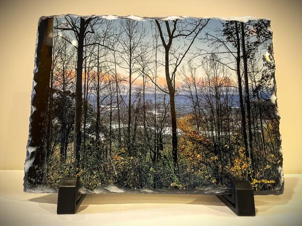 5 x 7 Slate Photo -  Lake Chatuge from Bell Mtn GA picture
