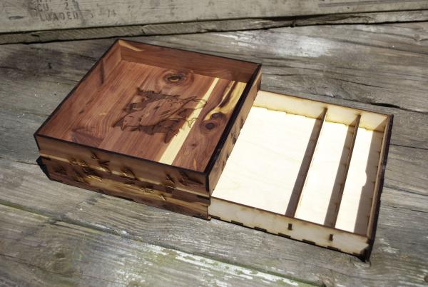 Engraved Dice Tray with Drawer picture