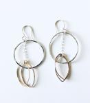 Circle & Leaf Earrings