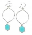 Lexigon Earrings - Aqua