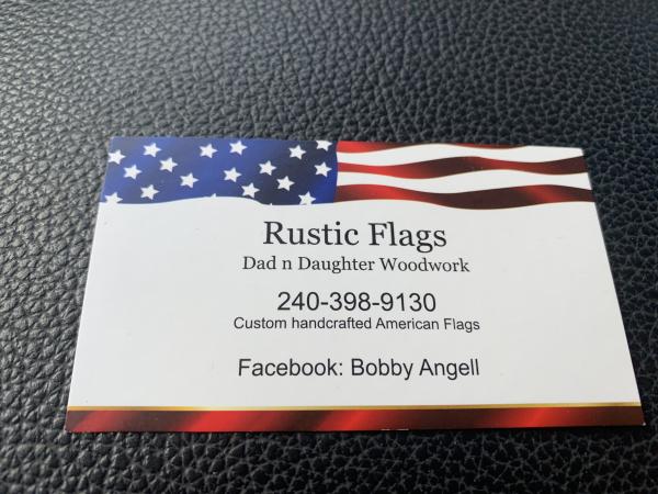 Rustic flags, Dad n Daughter woodwork