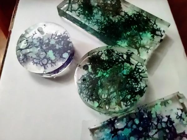 Resin Glow Moss for pendant/earrings picture
