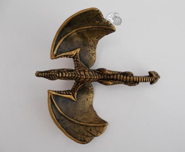 Metallic Gold & Black Soaring Dragon Ornament picture