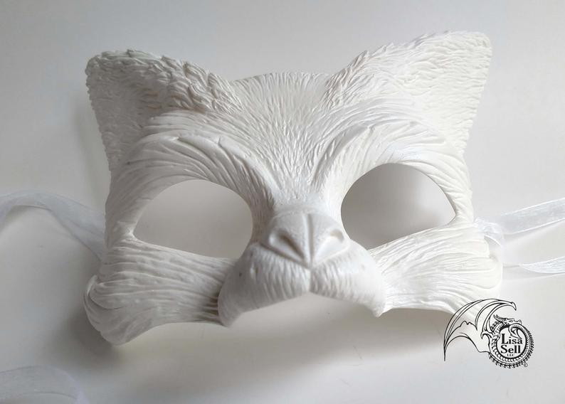 Fox Mask - Solid White / Snow Fox picture