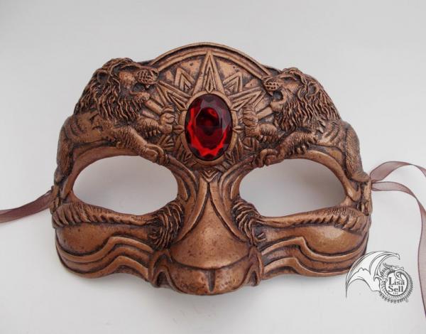 Copper Imperial Lion Mask / Lannister Inspired Mask picture