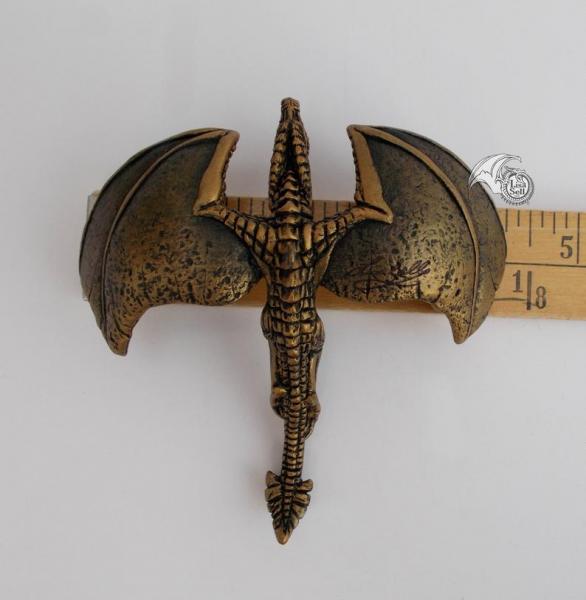 Metallic Gold & Black Soaring Dragon Ornament picture