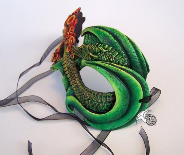 Fire Dragon Mask - Full Color / Green Dragon picture