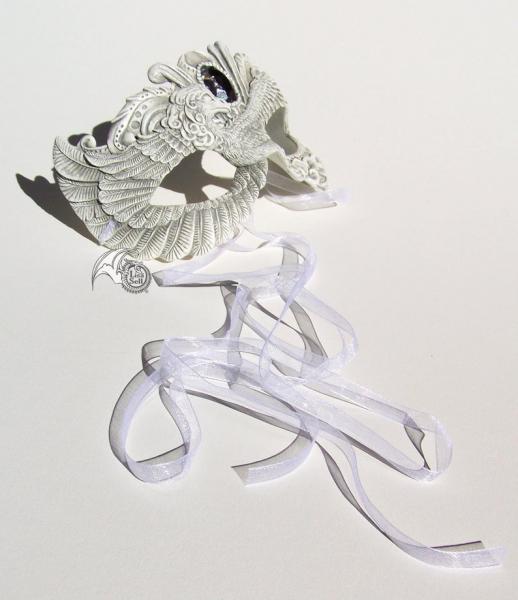 Victorian Phoenix Mask - Off White picture