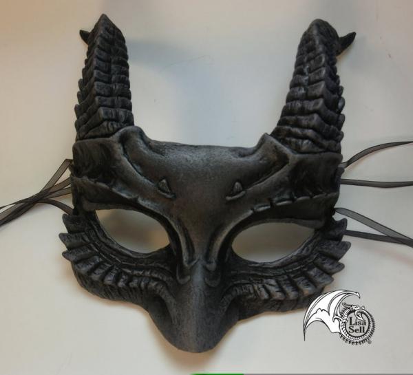 Horned Mask - Grey & Black picture