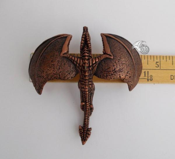 Metallic Copper & Black Soaring Dragon Ornament picture