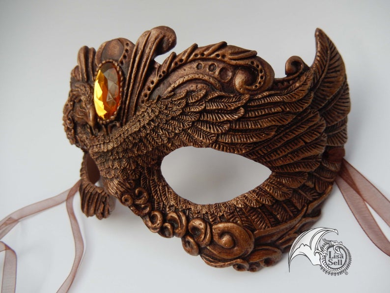 Victorian Phoenix Mask - Copper picture