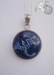 Blue Dragon Pendant on Lapis