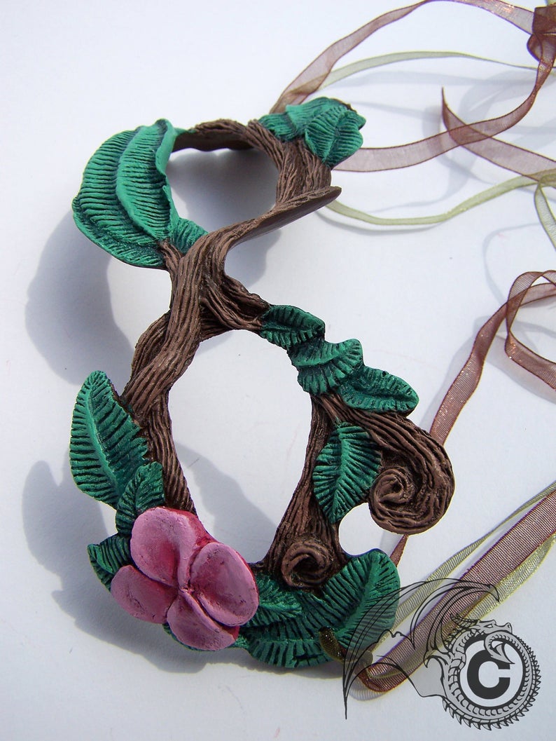 Twig Mask - Pink Flower picture