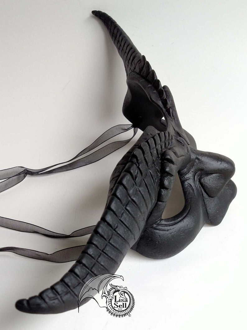 Large Black Horned (Labyrinth Inspired) Mask picture