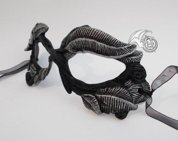 Twig Mask - Metallic Silver & Black picture