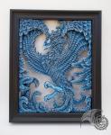 Free-Floating Picture Frame Phoenix - Blue Flame