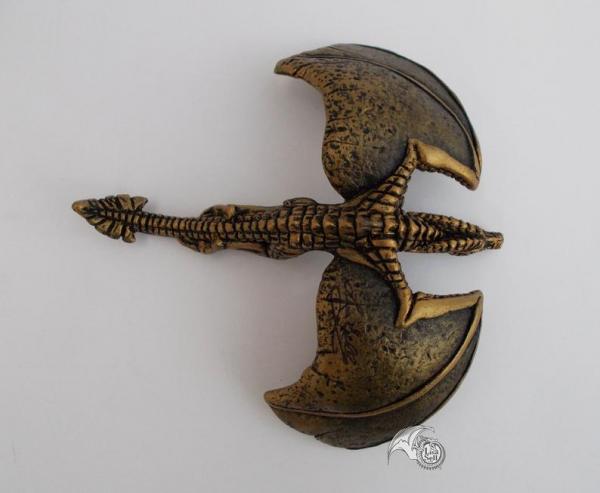 Metallic Gold & Black Soaring Dragon Ornament
