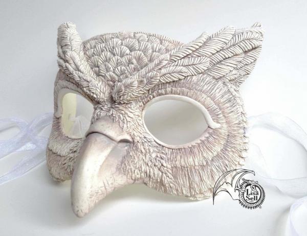 Owl Mask - Off White / Antique White