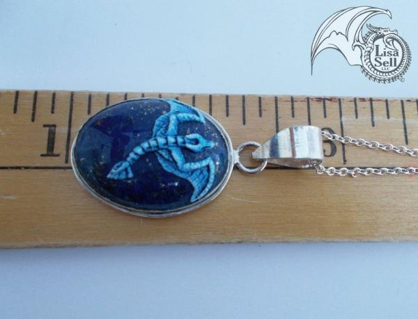 Blue Dragon on Lapis Pendant picture