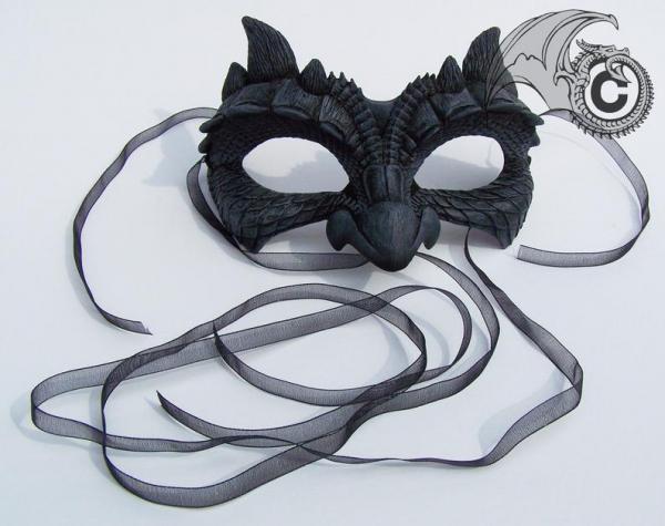 Dragon Face Mask - Grey & Black picture