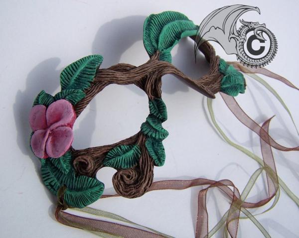 Twig Mask - Pink Flower