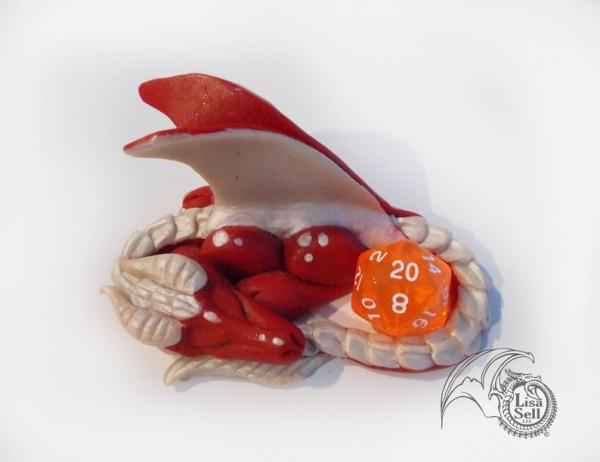 Sleeping Dice Dragon Figure  - Custom Sculpture - Made to Order!