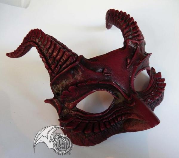 Horned Mask - Dark Maroon picture
