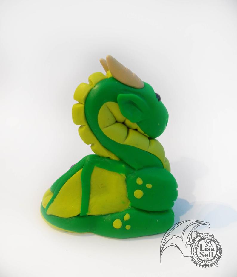 Baby Dice Dragon Figure  - Custom Sculpture - Made to Order! picture