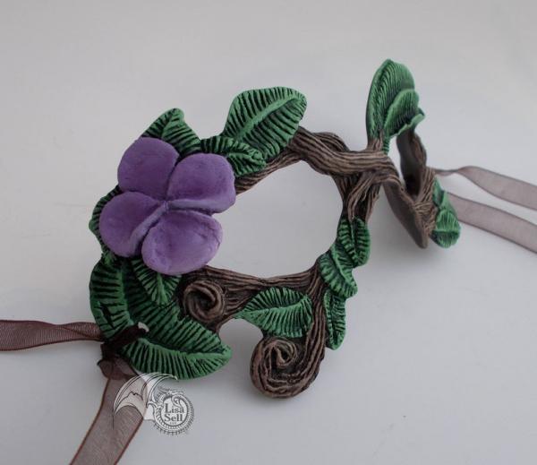 Twig Mask - Purple Flower picture