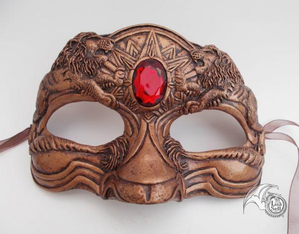 Copper Imperial Lion Mask / Lannister Inspired Mask picture