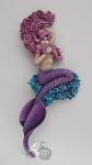 Resin Mermaid Wall Hanging Art - Pink & Purple