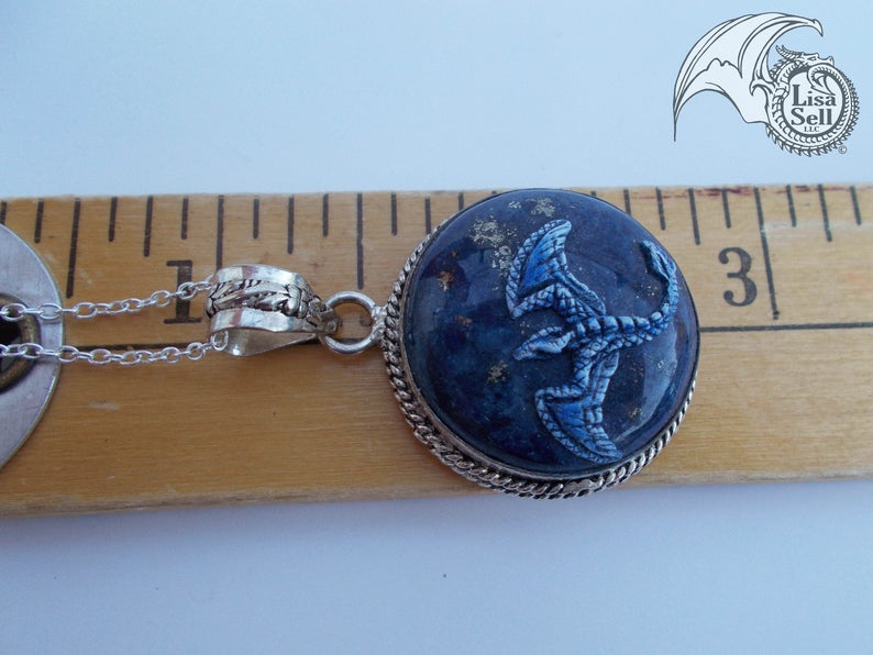 Blue Dragon Pendant on Lapis picture