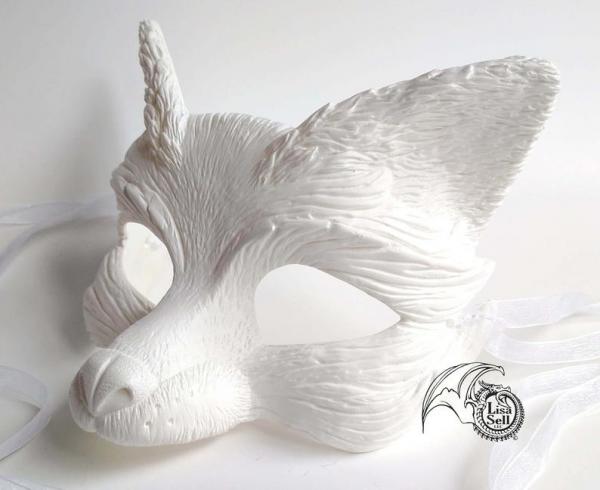 Fox Mask - Solid White / Snow Fox picture