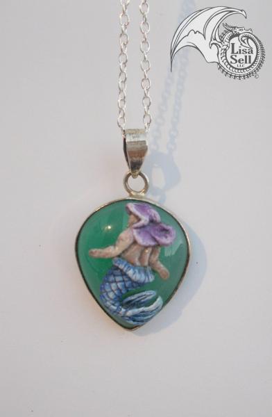 Mermaid on Green Stone Pendant picture