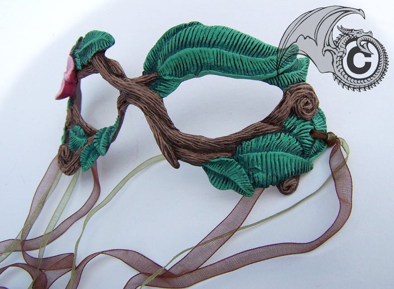 Twig Mask - Pink Flower picture