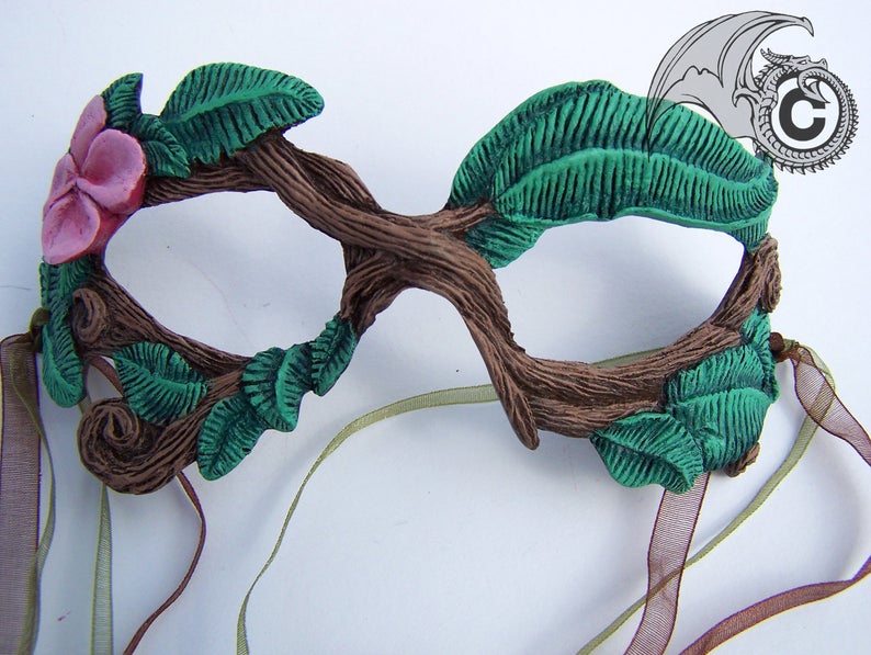 Twig Mask - Pink Flower picture