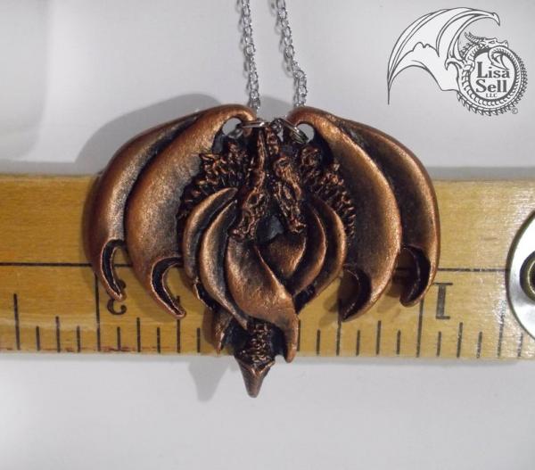 Resin Double Dragon Pendant - Metallic Copper picture