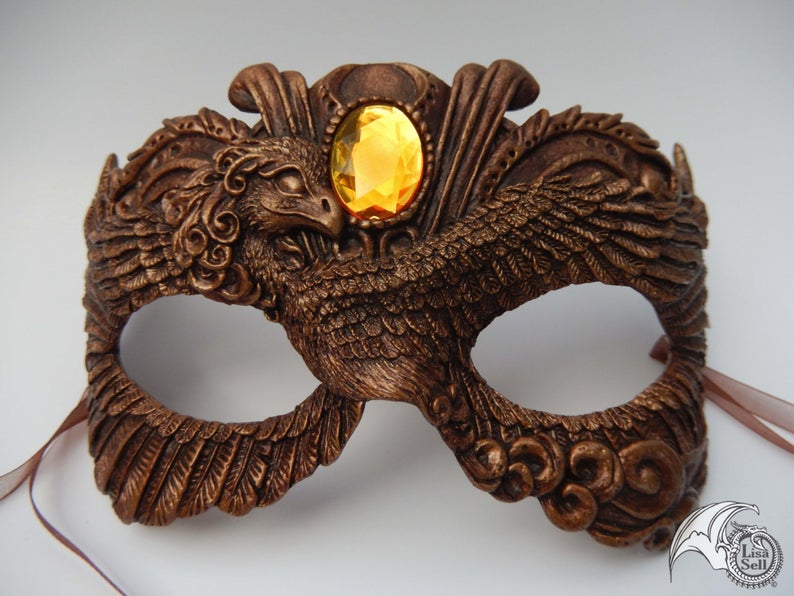 Victorian Phoenix Mask - Copper picture